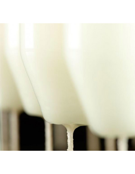 Cierge Blanc cassé Laqué 32cm