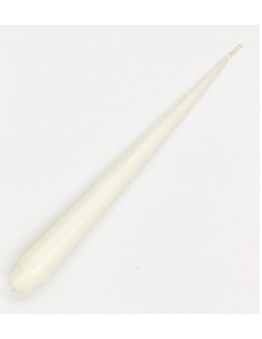 Cierge Blanc cassé Laqué 32cm