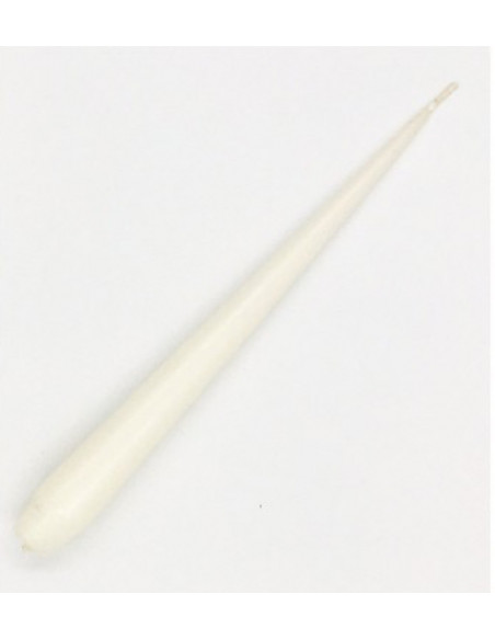 Cierge Blanc cassé Laqué 32cm