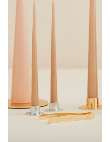 Support bougies piliers argent mat - Ester & Erik