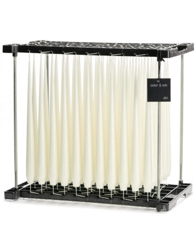 Cierge Blanc cassé Laqué 32cm