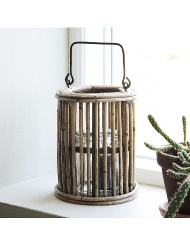 Lanterne en rotin Ova 18 cm