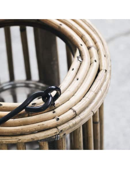 Lanterne en rotin Ova 18 cm