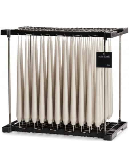 Cierge Gris lin mat 32 cm