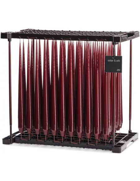 Cierge Vin rouge laqué 32 cm