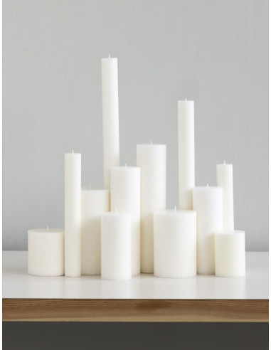 BOUGIE STEARINE Blanc 7x25 cm