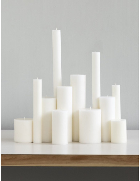 BOUGIE STEARINE Blanc 7x25 cm