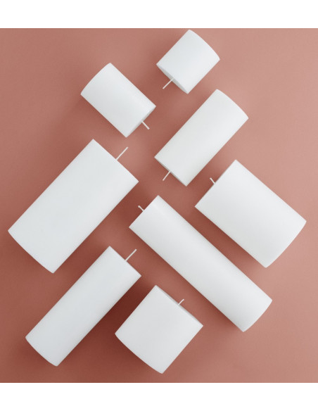 BOUGIE STEARINE Blanc 7x25 cm