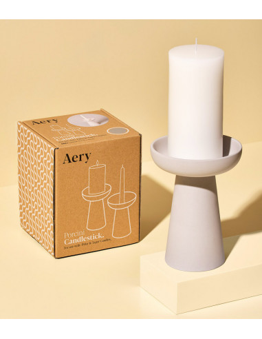 Grand bougeoir Porcini - Gris