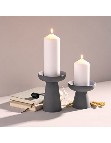 Grand bougeoir Porcini - Gris