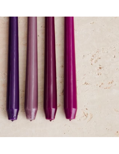 Cierge Fuchsia mat 32 cm