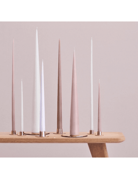 Cierge Violet d'eau mat 32 cm