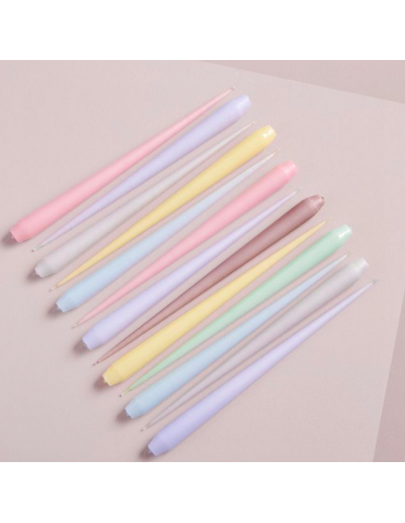 Cierge Violet d'eau mat 32 cm