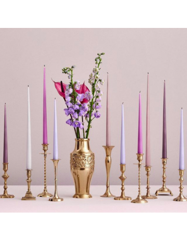 Cierge Mauve laqué 32 cm