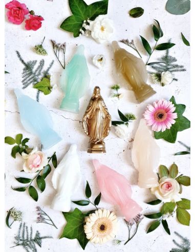 Mini Vierge Miraculeuse - Rose fluo - Ciergerie des Prémontrés