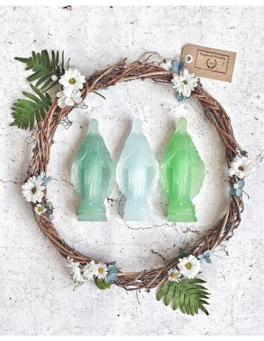 Mini Vierge Miraculeuse - Céladon - Ciergerie des Prémontrés