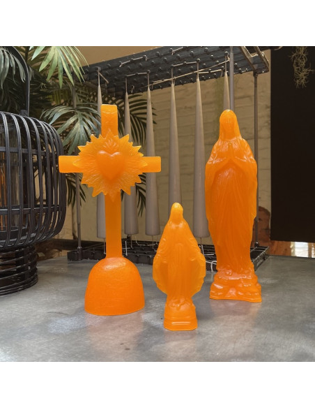 Mini Vierge Miraculeuse - Orange - Ciergerie des Prémontrés