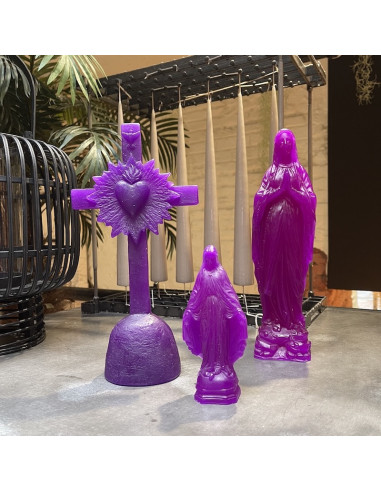 Mini Vierge Miraculeuse - Violet - Ciergerie des Prémontrés