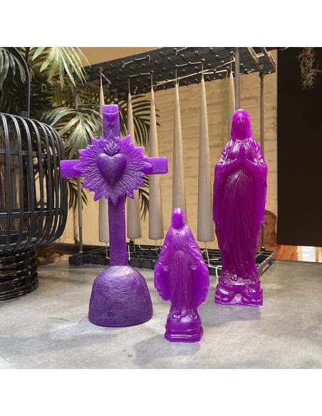 Mini Vierge Miraculeuse - Violet - Ciergerie des Prémontrés