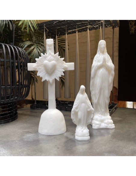 Mini Vierge Miraculeuse - Blanche - Ciergerie des Prémontrés