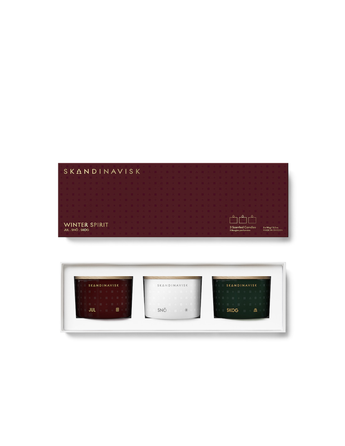 Skandinavisk Skog 'Forest' Bougie Parfumée Avec 2 Mèches, édition Spéciale, Notes Parfumées : Aiguilles De Pin Et Cônes De Sapin, Sève De Bouleau Et Muguet, Formule Végétalienne, 350 G