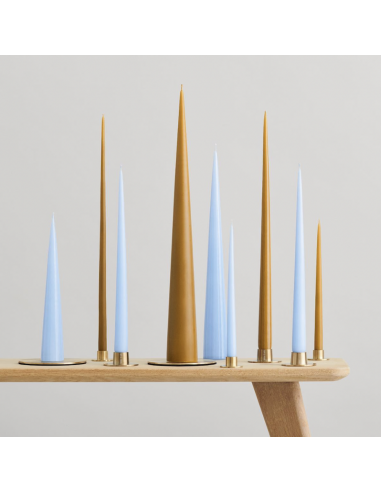 Petit support bougie pilier doré mat - Ester & Erik