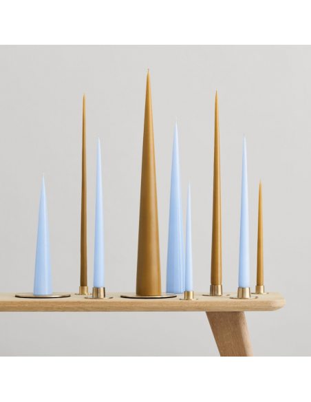 Petit support bougie pilier doré mat - Ester & Erik