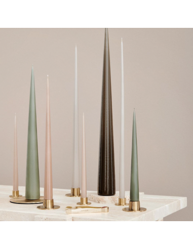 Petit support bougie pilier doré mat - Ester & Erik