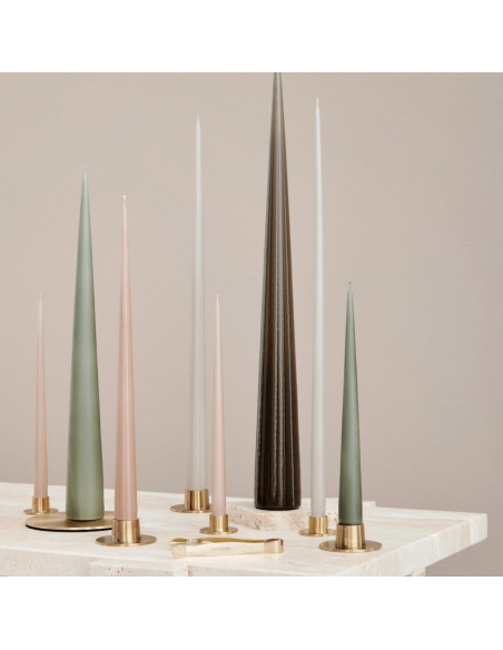 Petit support bougie pilier doré mat - Ester & Erik