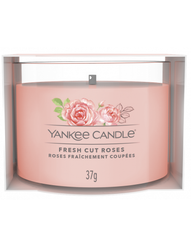 Votive en verre - Fresh cut roses
