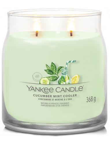 Concombre et menthe à l'eau - Moyenne bougie 2 mèches
