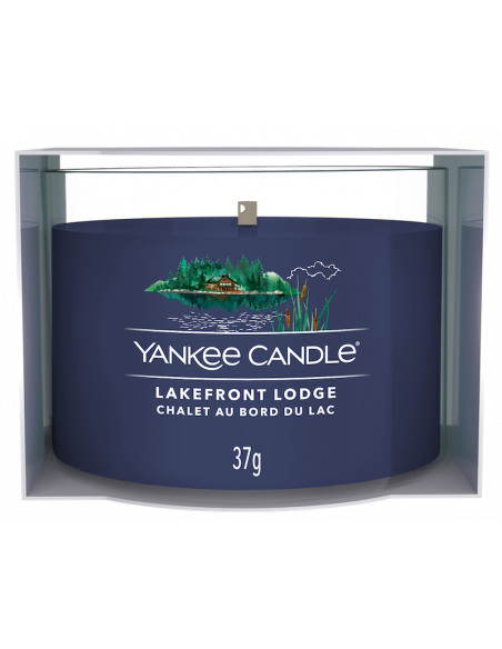 Votive en verre - Chalet au bord du lac