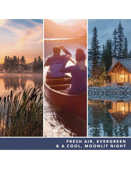 Votive en verre - Chalet au bord du lac