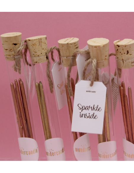 Bougie Tube Bicolores 18cm  - Lot de 5