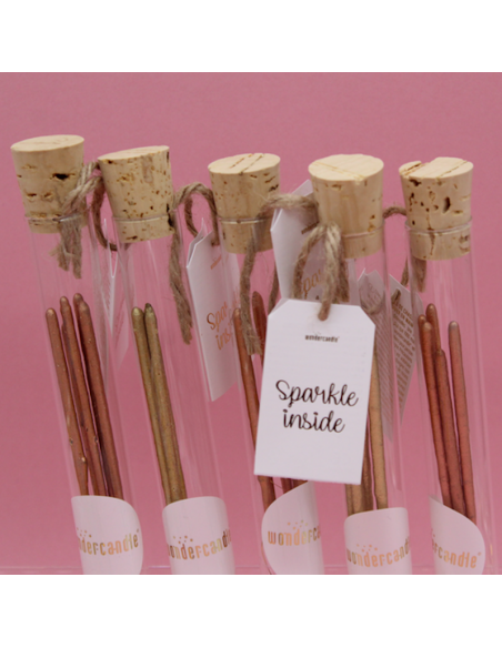Bougie scintillante Tube à essai 18cm  - Lot de 5