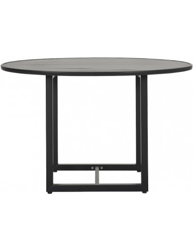 Table d'extérieur métal noir 120 cm