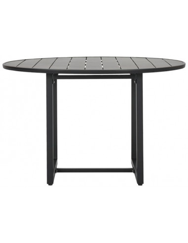 Table d'extérieur métal noir 120 cm