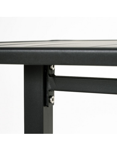 Table d'extérieur métal noir 120 cm