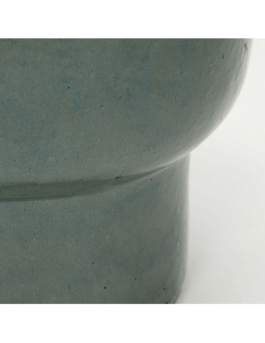 Jardinière verte faïence 40x45 cm -...