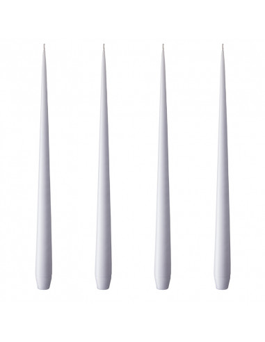 Lot 4 cierges violet d'eau mat - Ester&Erik