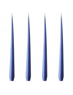 Lot 4 cierges bleu Outremer mat - Ester&Erik