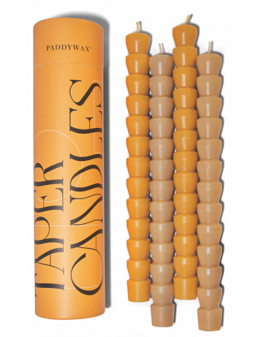 Set de 4 cierges torsadés Pêche - Paddywax