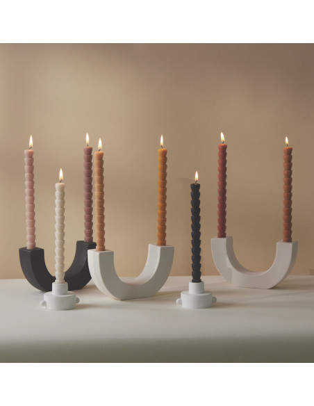 Set de 4 cierges torsadés Pêche - Paddywax