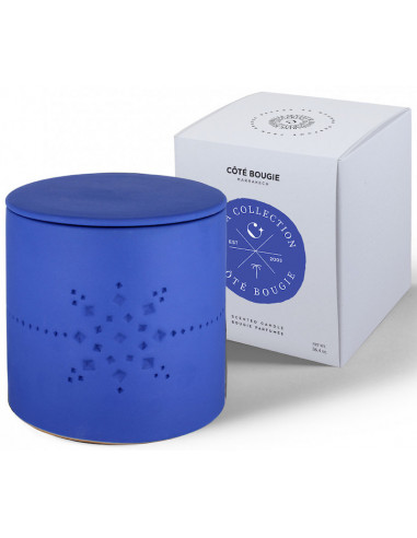 Bougie Céramique Izza Bleu L - Mandarine Majorelle