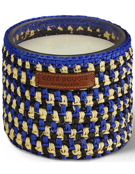 Bougie raphia Layla noir M - Oriental