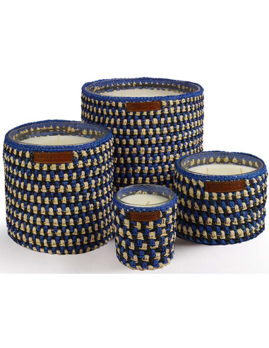 Bougie raphia Layla noir M - Oriental
