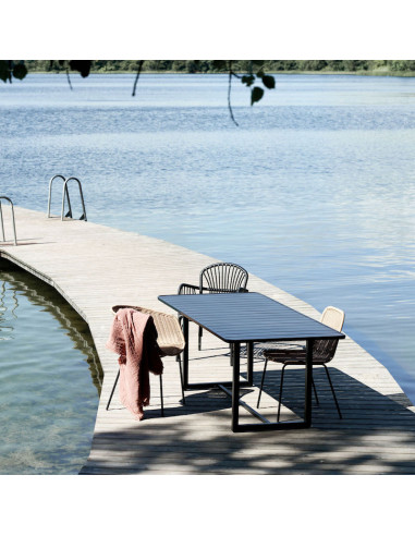 Chaise osier Hapur noire - House Doctor