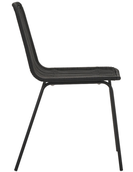 Chaise osier Hapur noire - House Doctor