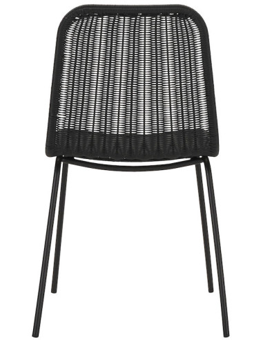 Chaise osier Hapur noire - House Doctor