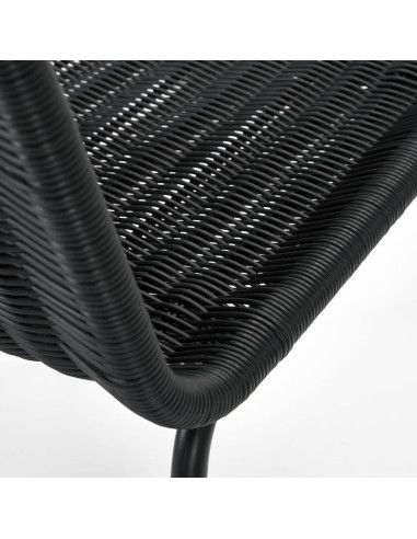 Chaise osier Hapur noire - House Doctor